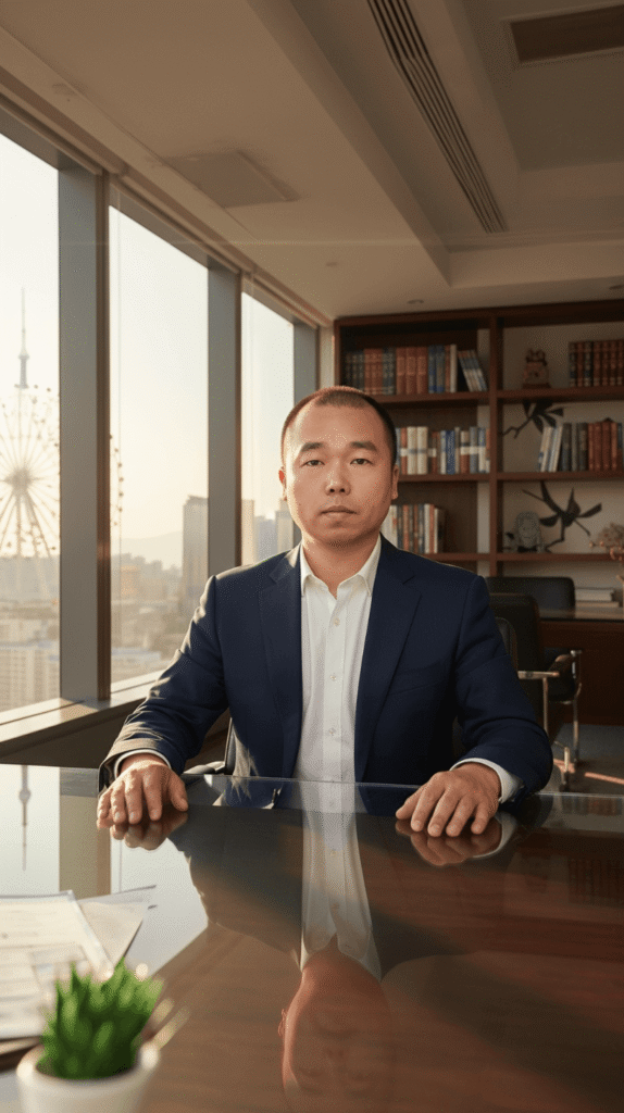 VjQj 조대표 - 천진 오피스 프리미엄 CEO 초상 VjQj CEO 천진 총장실 고급 비즈니스 리더 초상