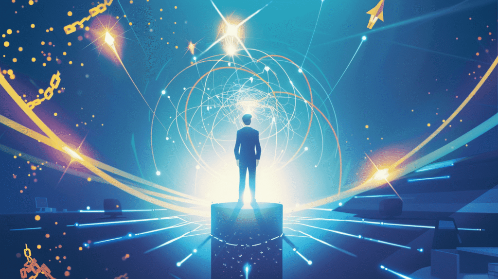 VjQj 4대 핵심 강점 - 저비용 해방, 5배 채널 확대, 3일 빠른 시작, 한국어 간편 관리 강조 시각화﻿